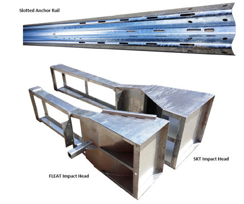 Barrière droite revêtue de poudre galvanisée SKT Terminal End Wings Barrière droite