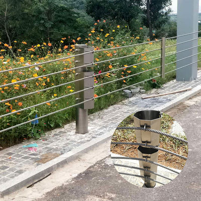 Barrières de sécurité routière avec fil d'acier souple, câble souple, garde-corps