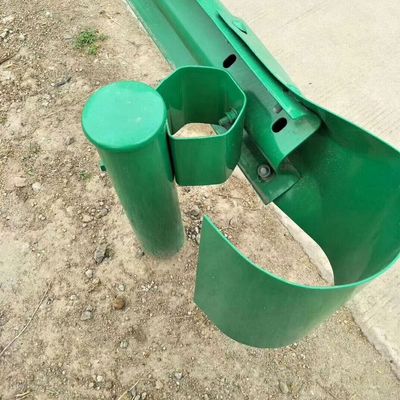 Postes ronds revêtus de poudre galvanisée de haute durabilité pour barrière de collision de garde routière