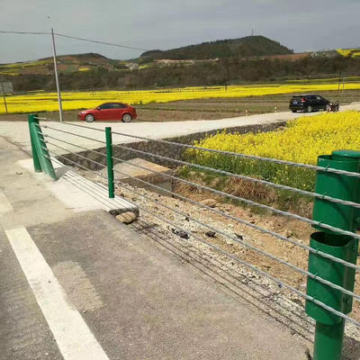 ISO9001 Barrière de câbles en fil de fer recouvert de zinc personnalisée pour garde-corps routiers