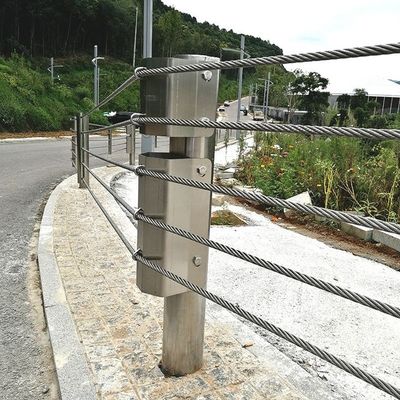 Barrière de câble sécuritaire pour la circulation routière Barrière de câble de câble en acier Barrières de câble de câble avec couleur personnalisée