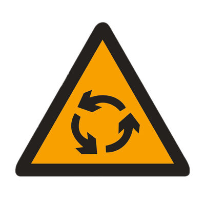 Tableau de signalisation routière en aluminium réfléchissant jaune pour la sécurité routière et l'avertissement routier