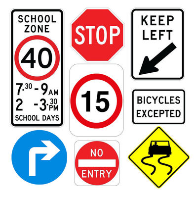 Affiches d'avertissement de sécurité routière de haute visibilité/ panneaux d'affichage et poteaux de 50 cm de hauteur