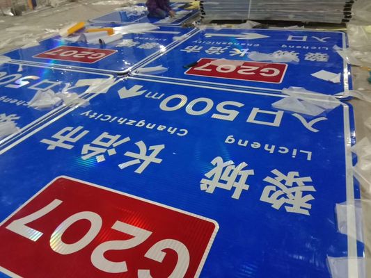 Indicateur routier à feuille réfléchissante de haute visibilité pour panneau de sécurité routière en aluminium/acier