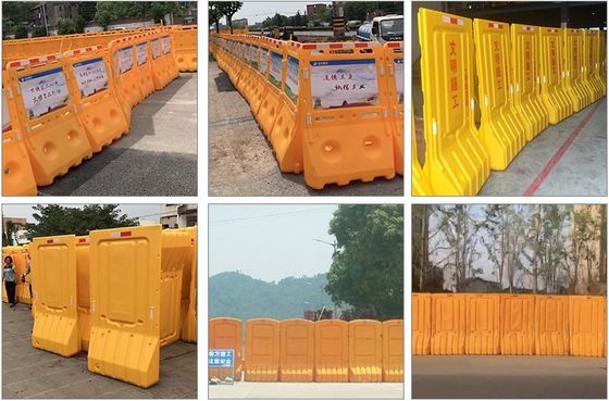 Site de construction Barrière routière en plastique Barrière remplie d'eau sur mesure