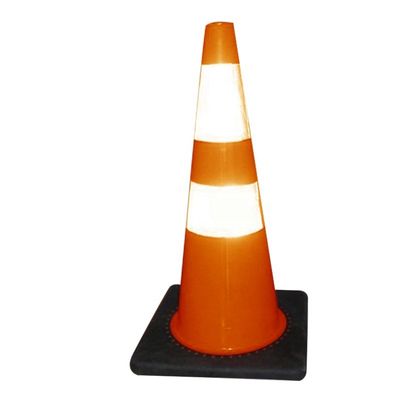 Conne de circulation routière en PVC orange de haute visibilité Pour les précautions de sécurité routière