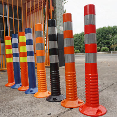 Sécurité routière cônes de circulation en PE rouge réfléchissants hautement visibles pour le contrôle de la circulation