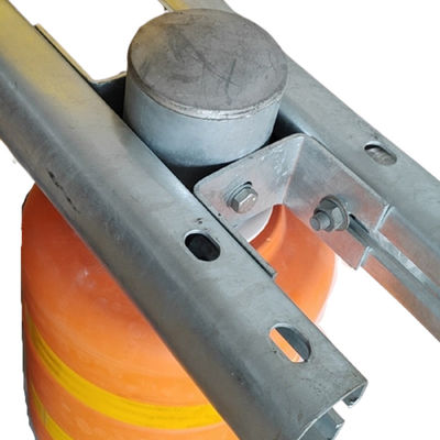 Barrière à rouleaux de garde routière avec double baril en acier Q235 et certificat ISO