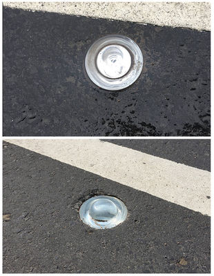 Sécurité routière verre réfléchissant yeux de chat routiers en taille personnalisée pour le trottoir