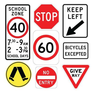Tableau de signalisation routière en acier galvanisé avec matériau réfléchissant
