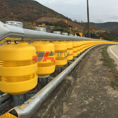 Barrière de sécurité routière enduite en poudre galvanisée avec cadre et rouleaux en acier inoxydable