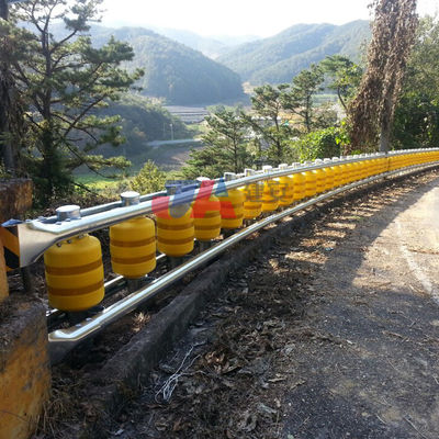 Sécurité routière Barrière rotative EVA jaune Barrières anti-corrosion avec normes