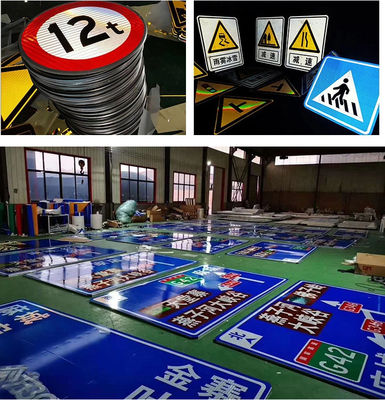 Tableau d'affichage de sécurité routière personnalisé à feuille réfléchissante avec options de haute visibilité