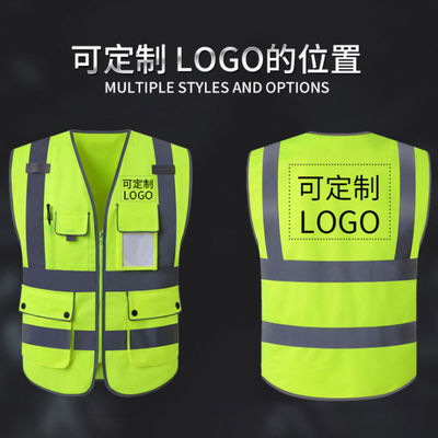 Caractéristiques particulières gilet de sécurité de construction routière avec bandes étanches et réfléchissantes