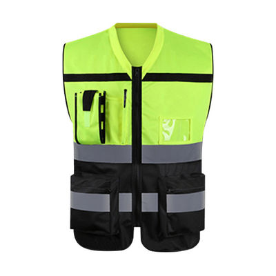 Caractéristiques particulières gilet de sécurité de construction routière avec bandes étanches et réfléchissantes