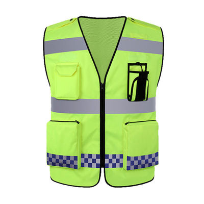 Caractéristiques particulières gilet de sécurité de construction routière avec bandes étanches et réfléchissantes