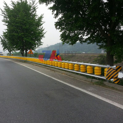 Barrière à rouleaux pour autoroutes OEM Barrière à rouleaux de sécurité jaune