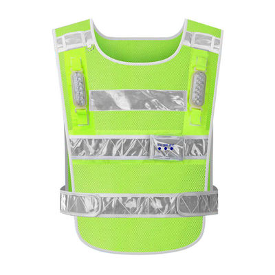 Logo personnalisé accepté Haute visibilité 100% polyester vert foncé gilet réfléchissant