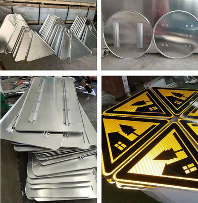 Panneau de signalisation de sécurité routière standard avec matériau en aluminium personnalisé de tailles standard