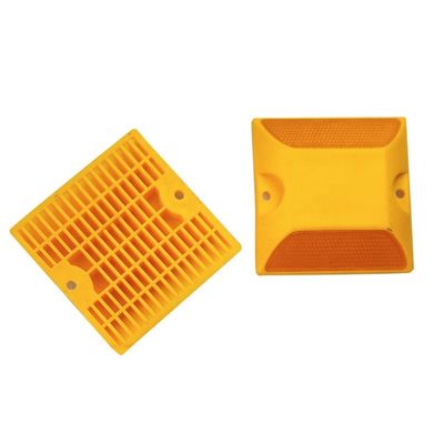 Rouge jaune vert bleu blanc solaire clignotant plastique carré routier pour la circulation routière