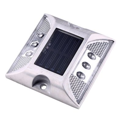 Épouvanteur de sécurité routière G105 en aluminium avec réflecteur à œil de chat sans fil solaire LED carré