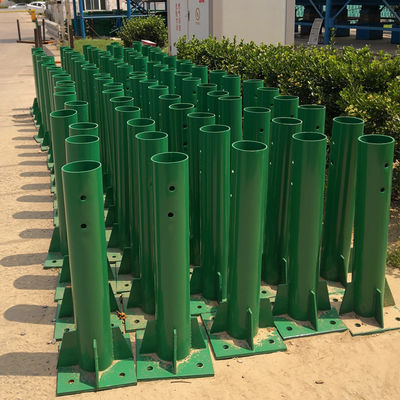 Postes ronds galvanisés et en poudre pour la sécurité routière